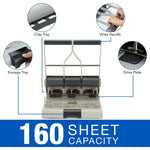Swingline High Capacity Desktop Adjustable Hole Punch, 160 Sheet Capacity, Gray (74650)
