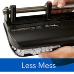 Swingline Woodgrain Accented Heavy Duty Desktop 3-Hole Punch, 40 Sheet Capacity, Black (74400)