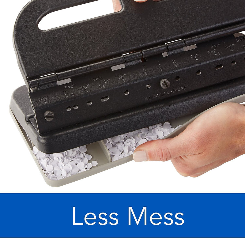 Swingline Heavy Duty 3-Hole Punch with Padded Handle, 50 Sheet Capacity, Black (90082)