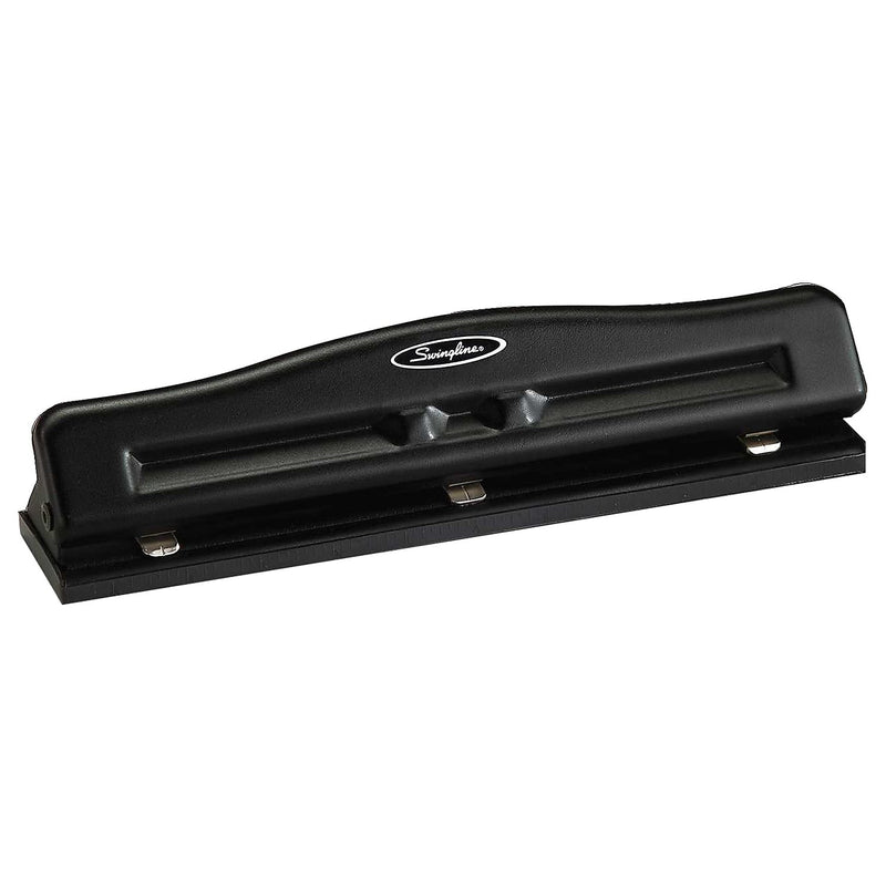 Swingline Commercial Desktop Adjustable Hole Punch, 11 Sheet Capacity, Black (74020)