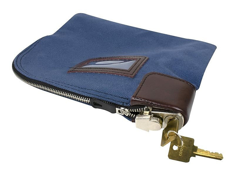 CONTROLTEK Nylon Deposit Bag, 1 Compartment, Blue (530980)