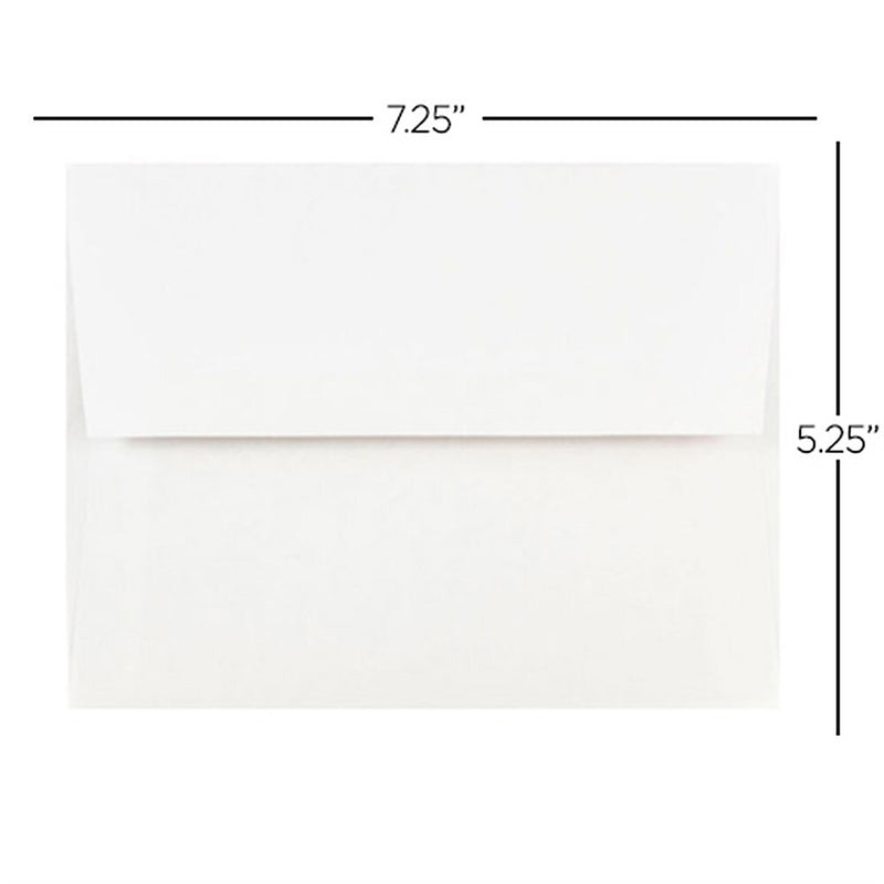 JAM Paper Gummed A7 Invitation Envelopes, 5 1/4" x 7 1/4", White, 1000/Carton (73767B)