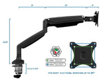 Mount-It! Height Adjustable Single Monitor Desk Mount Arm for 13"-32" Monitors (MI-1771B)