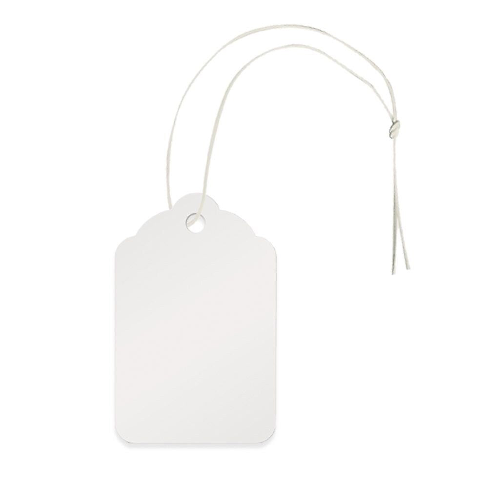 Nahanco 1 1/2" Blank Merchandise Tag, White, 1000/Pack (4S)