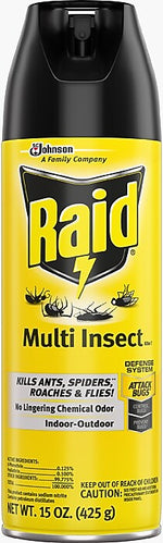 Raid Multi Insect Killer, Indoor/Outdoor Aerosol Spray, 15 oz. (300819)