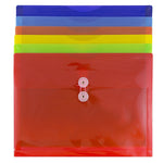 JAM Paper Standard Plastic Filing Envelope, Letter, Assorted Colors, 6/Pack (218B1RGBOYP)