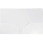 JAM Paper Heavy Duty Two-Pocket Plastic Folders, White, 6/Pack (383HWHD)