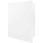 JAM Paper Heavy Duty Two-Pocket Plastic Folders, White, 6/Pack (383HWHD)