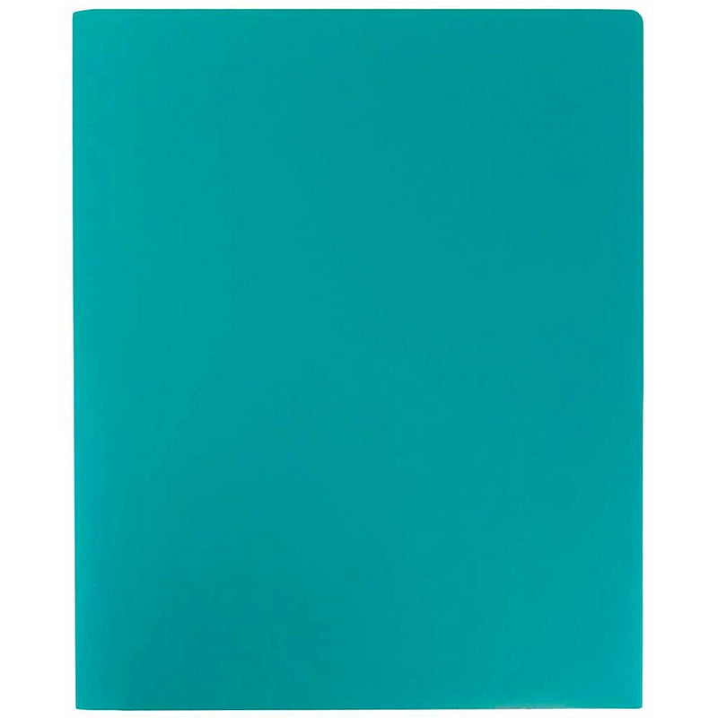 JAM Paper Heavy Duty 2-Pocket Folder, Teal Blue, 6/Pack (383hted)