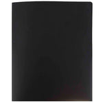 JAM Paper Heavy Duty Two-Pocket Plastic Folders, Black, 6/Pack (57406D)