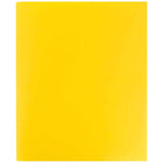 JAM Paper Heavy Duty 2-Pocket Plastic Folders, Yellow, 6/Pack (383HYED)