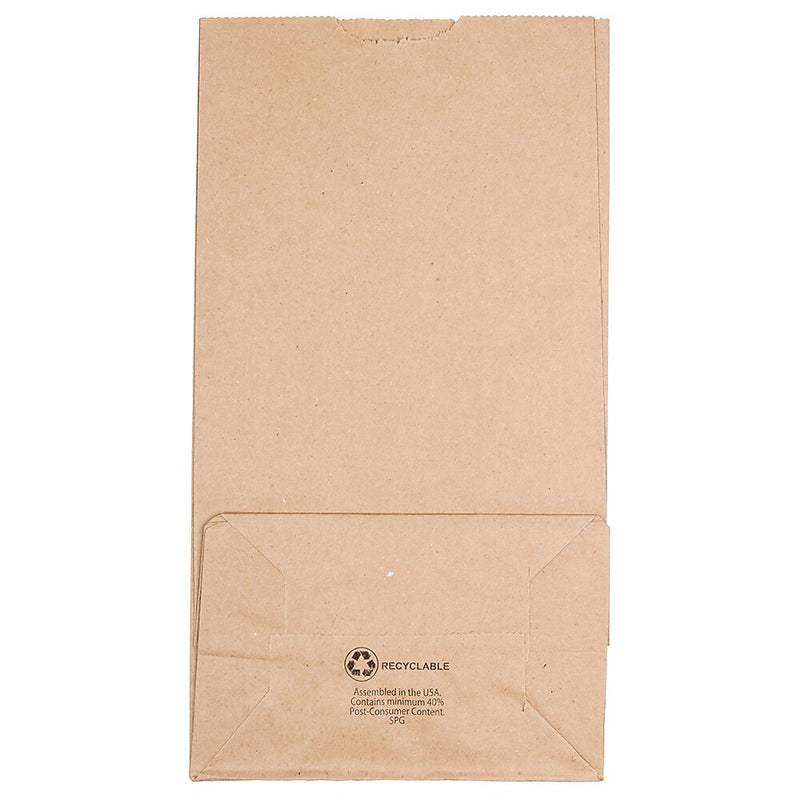 JAM Paper Kraft Lunch Bags, 11" x 6" x 3.5", Brown, 25/Pack (692KRBR)