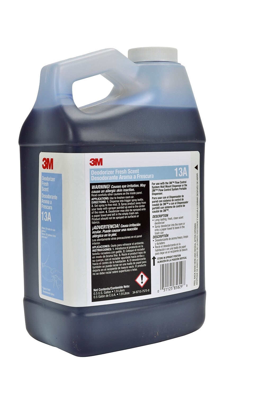 3M Deodorizer, Fresh Scent, 0.5 Gallon, 4/Carton (13A)
