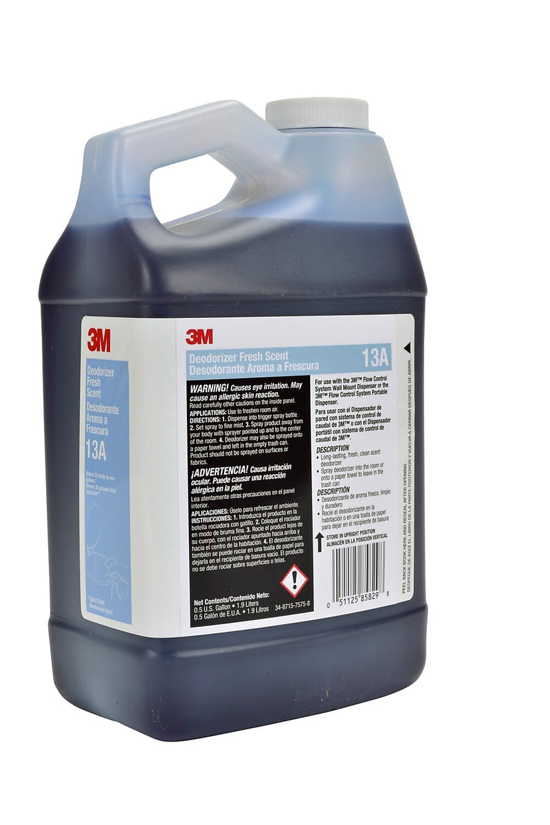 3M Deodorizer, Fresh Scent, 0.5 Gallon, 4/Carton (13A)