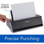 Swingline Commercial Electric Desktop 2-Hole Punch, 28 Sheet Capacity, Black & Gray (74532)