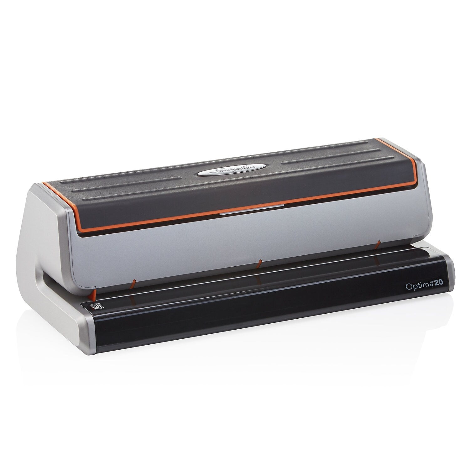 Swingline Optima Electric Desktop 3-Hole Punch, 20 Sheet Capacity, Black & Silver (74520)