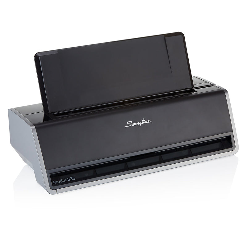 Swingline Commercial Electric Desktop 3-Hole Punch, 28 Sheet Capacity, Black & Gray (A7074535B)