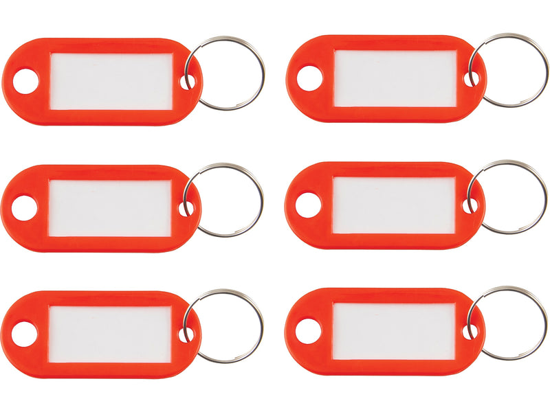 Advantus 1-Key Tags, Red, 6/Pack (KEY98018)