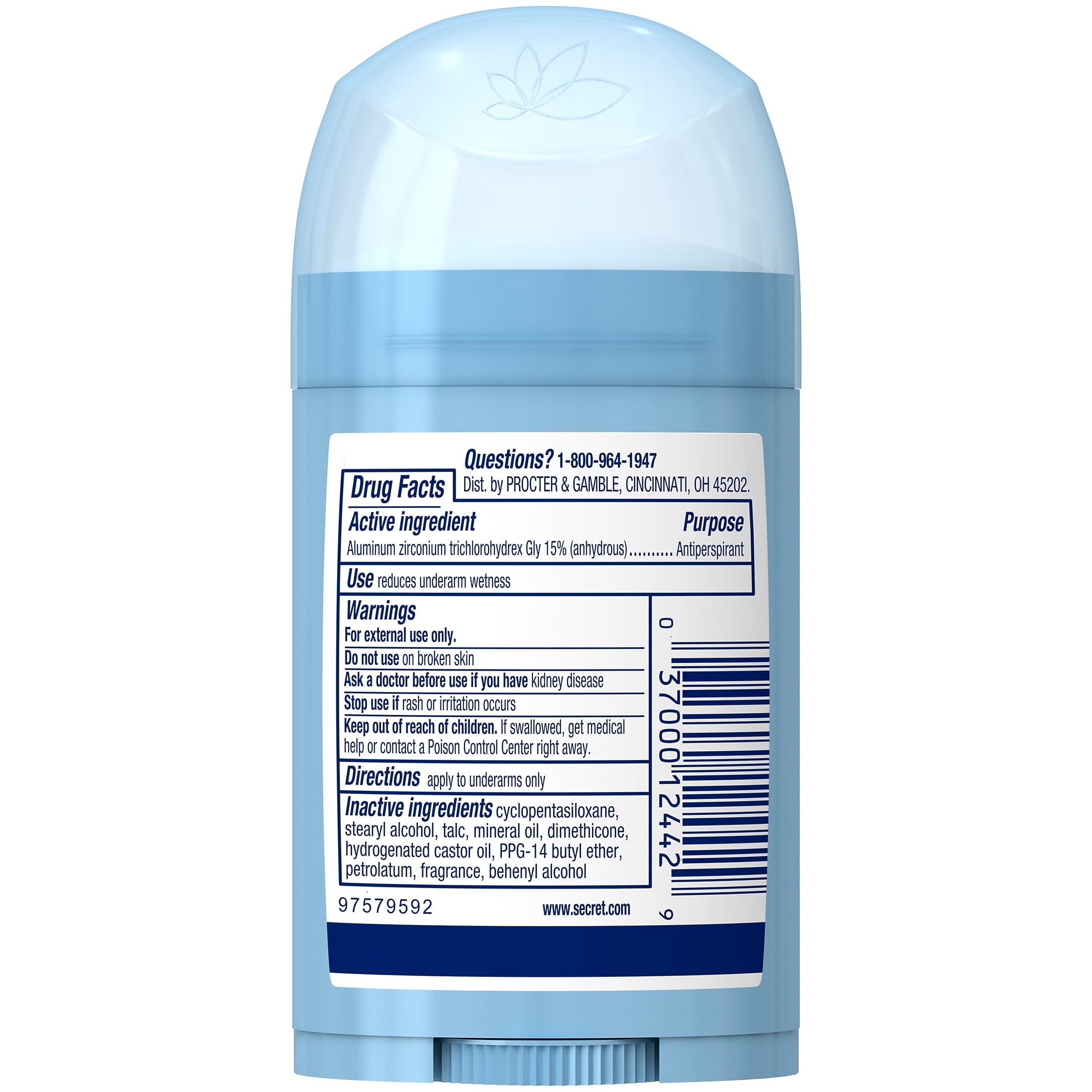 Secret Powder Fresh Wide Solid Antiperspirant and Deodorant, 1.7 oz., Pack/12 (12442XX)