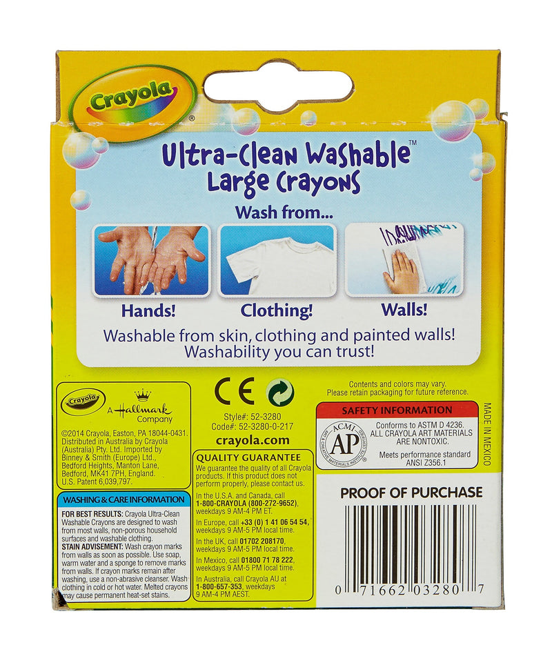 Crayola® Specialty Crayons, Large Size, Washable, 8/Box
