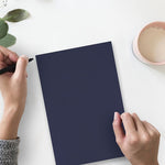 JAM Paper 100 lb. Cardstock Paper, 8.5" x 11", Navy Blue, 50 Sheets/Pack (LEBA242)