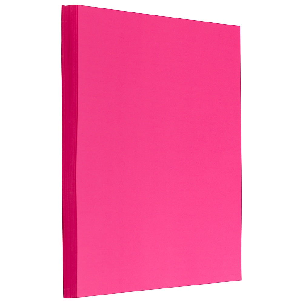 JAM Paper 8.5" x 11" Color Multipurpose Paper, 32 lbs. Ultra Fuchsia Bright Hue, 100 Sheets/Pack (184931)