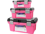 Apollo Tools 3 Piece Tool Box Set, Pink (DT5005P)