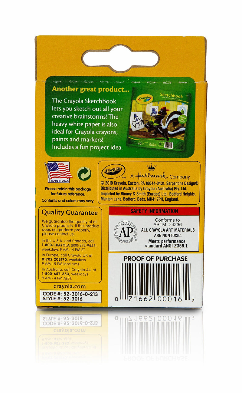 Crayola Crayons Assorted Colors, 16/Box (52-3016)