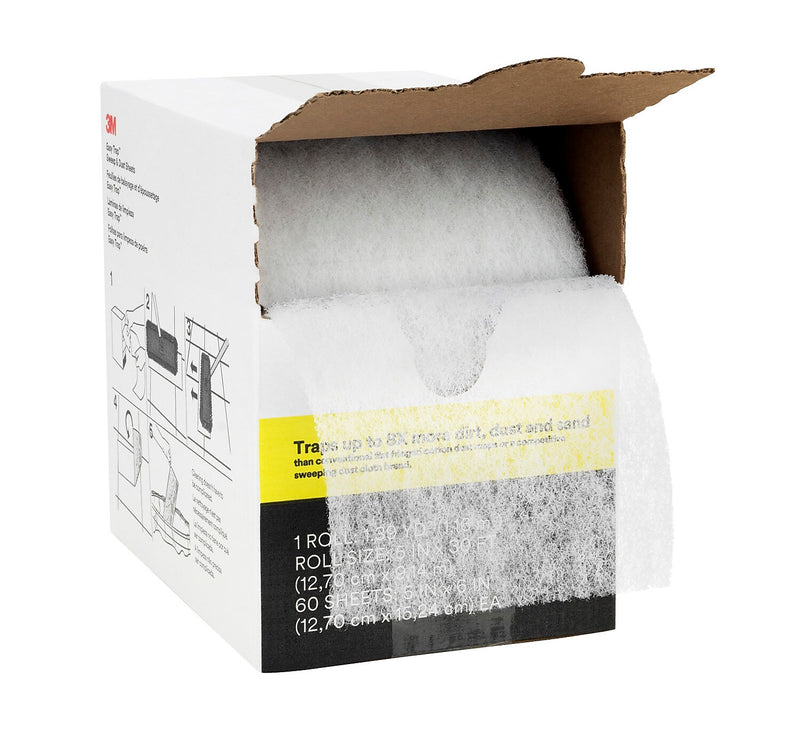 AbilityOne Easy Trap Cotton Dusting Cloths, White, 60 Sheets/Roll (NSN5989091)