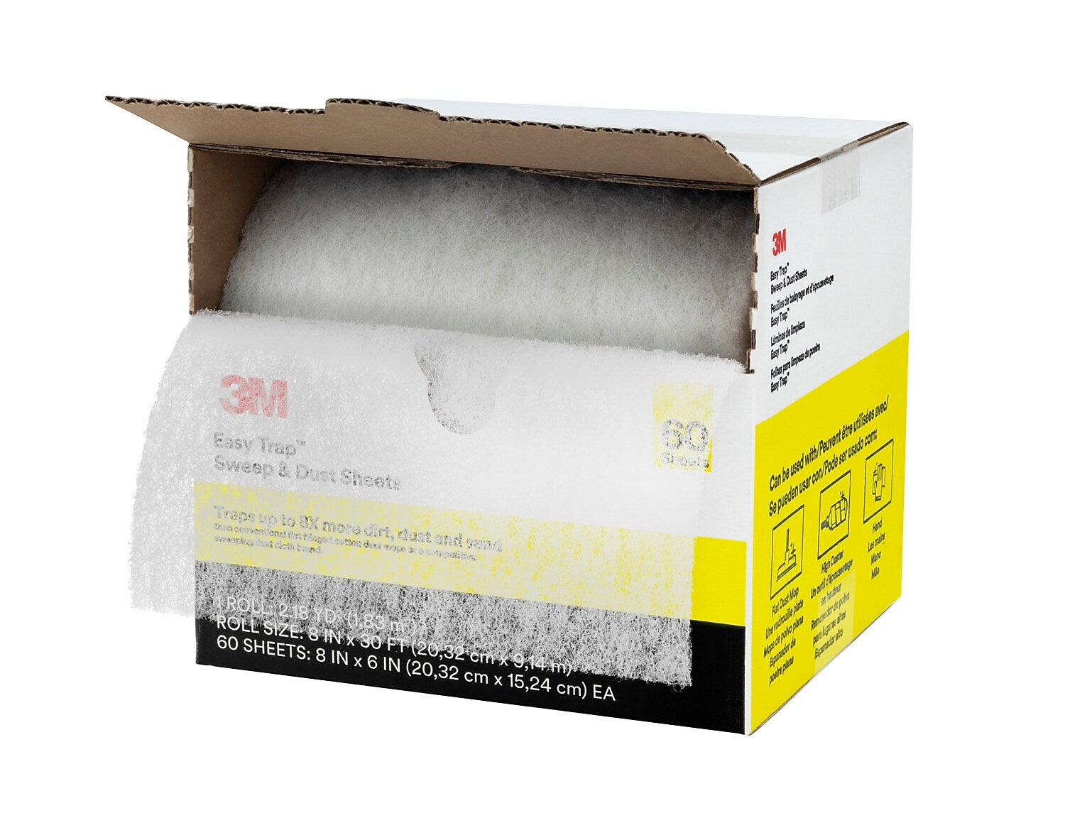 3M Easy Trap Dusting Cloths, 60 Sheets/Roll (59152W)