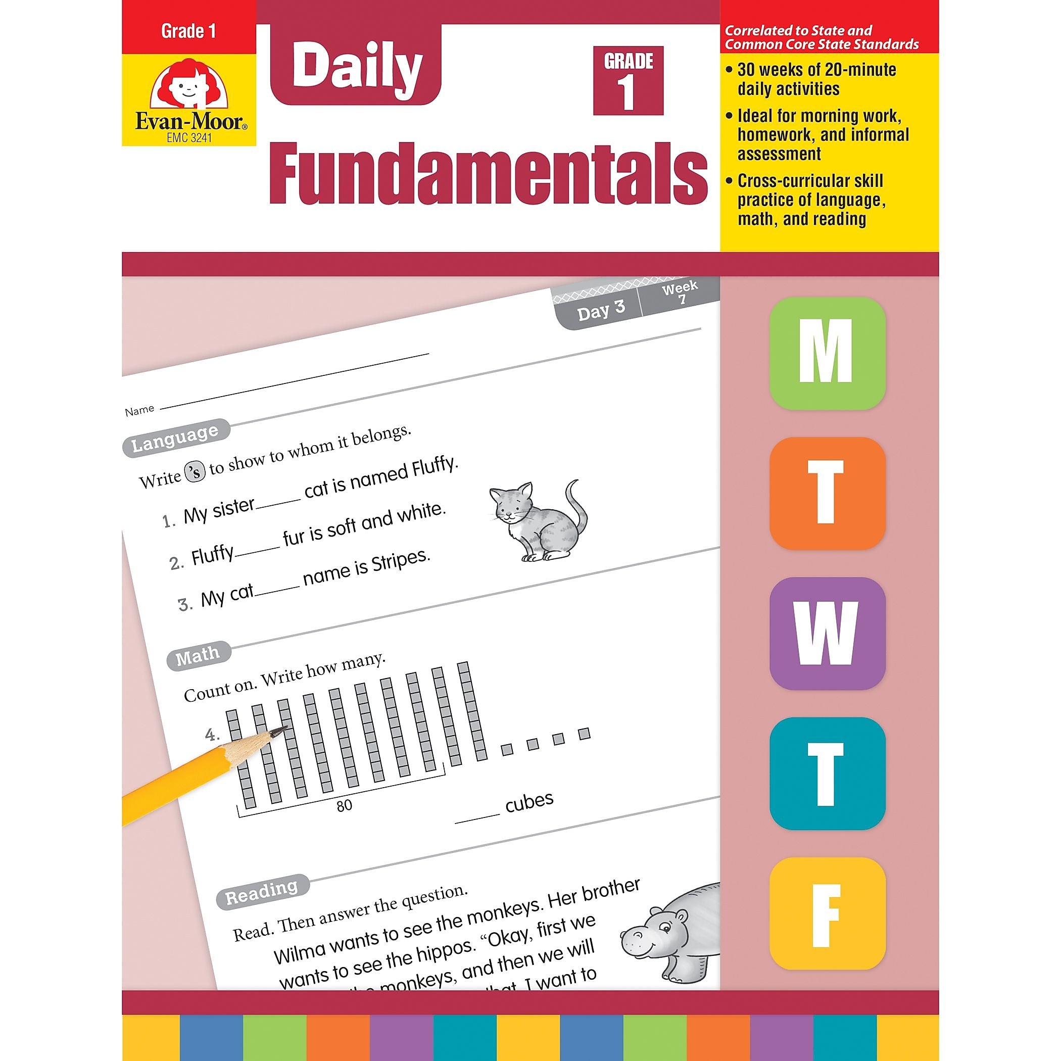 Evan-Moor Daily Fundamentals, Grade 1 - Teacher's Edition (EMC3241)