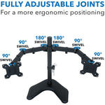 Mount-It! Adjustable Dual Stand, Up to 32" Monitors, Black (MI-2781B)