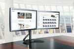 Mount-It! Adjustable Dual Stand, Up to 32" Monitors, Black (MI-2781B)