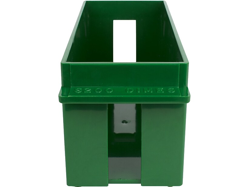 CONTROLTEK Dimes Coin Tray, 1 Compartment, Green (560166)