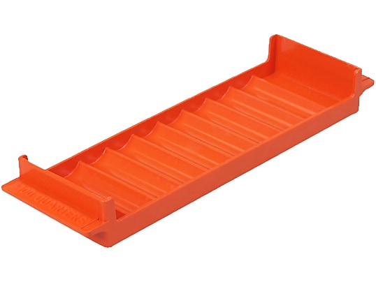 CONTROLTEK Quarters Coin Tray, 10 Compartments, Orange (560563)