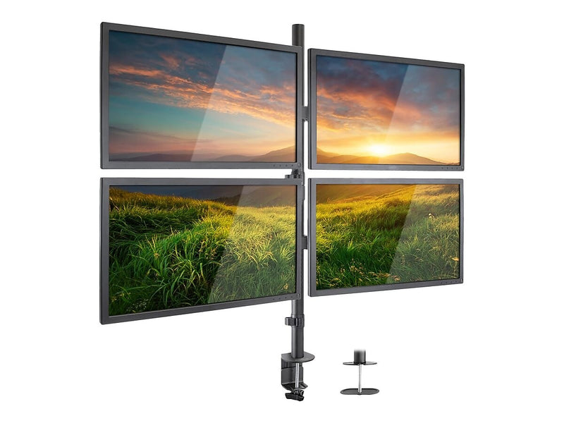 Mount-lt! Adjustable Quad Monitor Mount, Up to 32", Black (MI-2754)