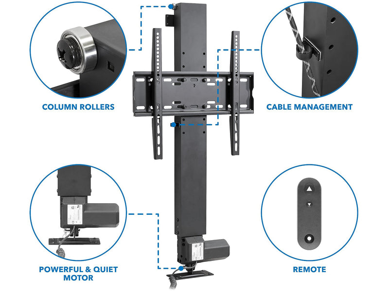 Mount-It! Motorized Cabinet Lift TV Mount, 77 lbs. Max. (MI-453)