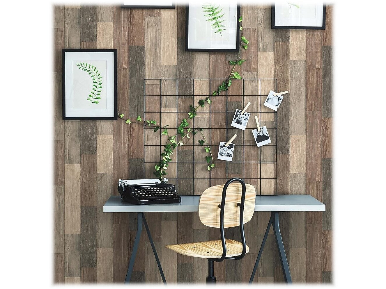 York Wallcoverings B31-Peel & Stick Wallpaper, Weathered Wood Plank, Vinyl, 20.5" x 16.5' (RMK10841WP)