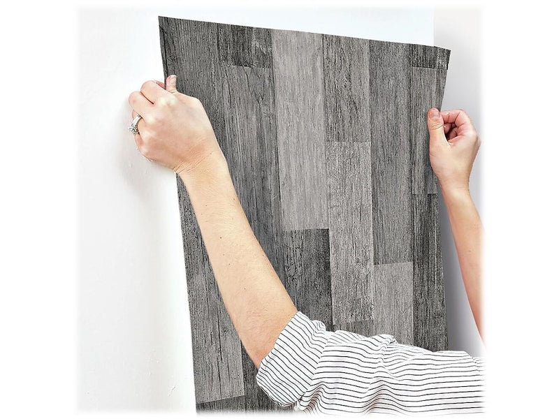 York Wallcovering B31-Peel & Stick Wallpaper, Weathered Wood Plank, Vinyl, 20.5" x 16.5' (RMK11210WP)