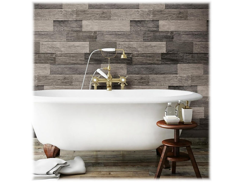 York Wallcovering B31-Peel & Stick Wallpaper, Weathered Wood Plank, Vinyl, 20.5" x 16.5' (RMK11210WP)