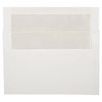 JAM Paper A9 Foil Lined Invitation Envelopes, 5.75 x 8.75, White with Ivory Foil, 25/Pack (532412546)