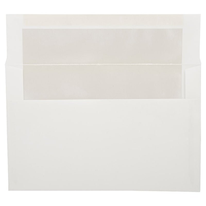 JAM Paper A9 Foil Lined Invitation Envelopes, 5.75 x 8.75, White with Ivory Foil, 25/Pack (532412546)