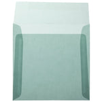JAM Paper 6.5 x 6.5 Square Translucent Vellum Invitation Envelopes, Ocean Blue, 25/Pack (1592117)