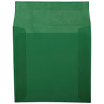 JAM Paper 6 x 6 Square Translucent Vellum Invitation Envelopes, Racing Green, 25/Pack (1591938)