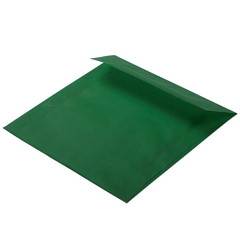 JAM Paper 6 x 6 Square Translucent Vellum Invitation Envelopes, Racing Green, 25/Pack (1591938)