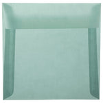 JAM Paper 6.5 x 6.5 Square Translucent Vellum Invitation Envelopes, Ocean Blue, 25/Pack (1592117)