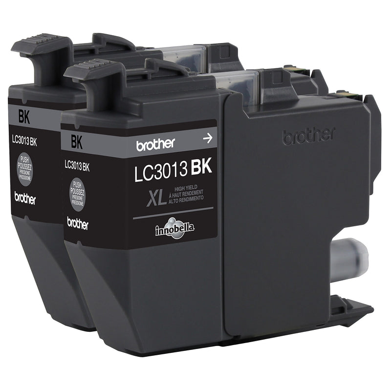Brother LC3013BK Black High Yield Ink Cartridge, 2/Pack  (LC30138PKS)