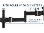 Mount-It! Full-Motion Truss/Pole TV Mount, 17.6 lbs. Max. (MI-391)