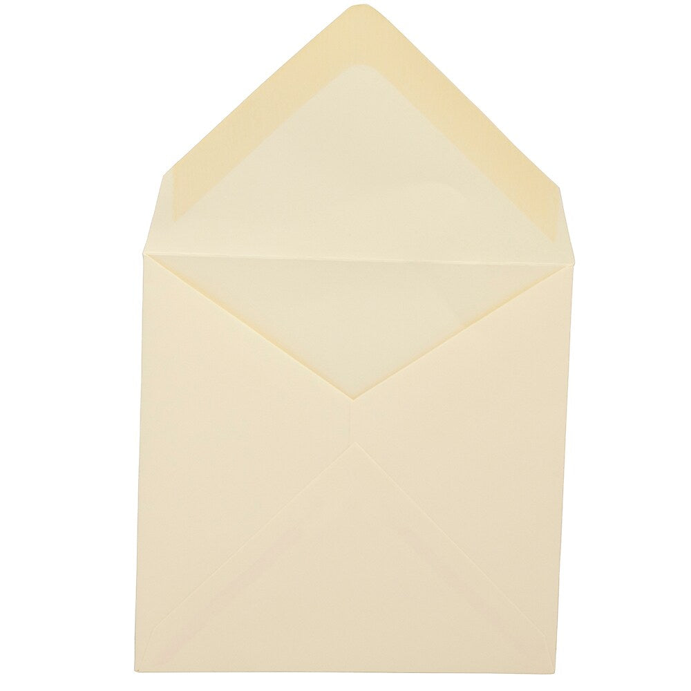 JAM Paper 5 x 5 Square Invitation Envelopes with Euro Flap, Ivory, Bulk 1000/Carton (02792256C)