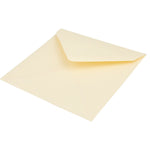JAM Paper 5 x 5 Square Invitation Envelopes with Euro Flap, Ivory, Bulk 1000/Carton (02792256C)